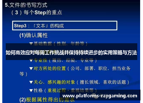 如何高效应对每周工作挑战并保持持续进步的实用策略与方法